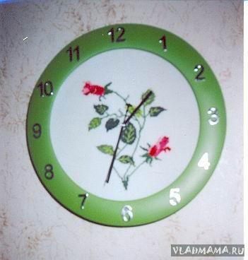 Часы с розой 