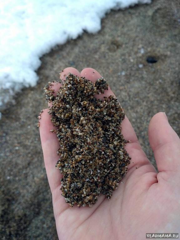 Песчаный пляж на Охотском море